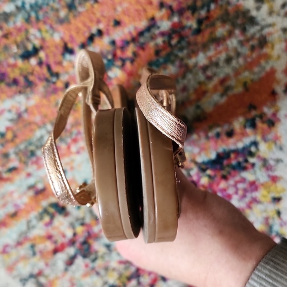 Kate Spade rose gold t-strap sandals - Picture 8 of 14